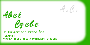 abel czebe business card