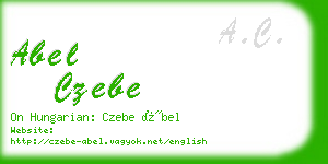 abel czebe business card